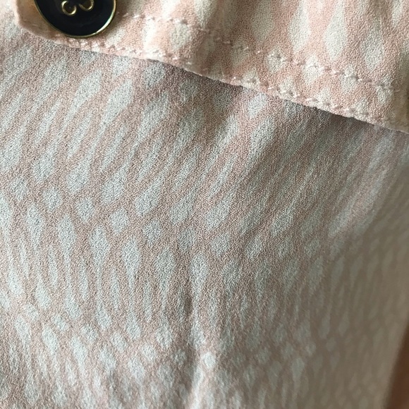 Tory Burch Ferguson 100% Silk Pink & Cream Patterned Blouse Top • Size 2 🔴 - Picture 5 of 5